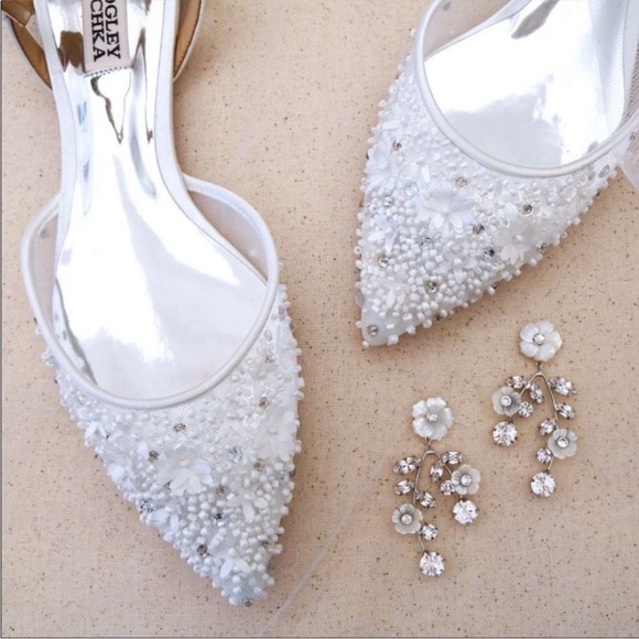 Badgley Mischka Carissa Pointed Toe Flat Size 9 - Picture 6 of 15